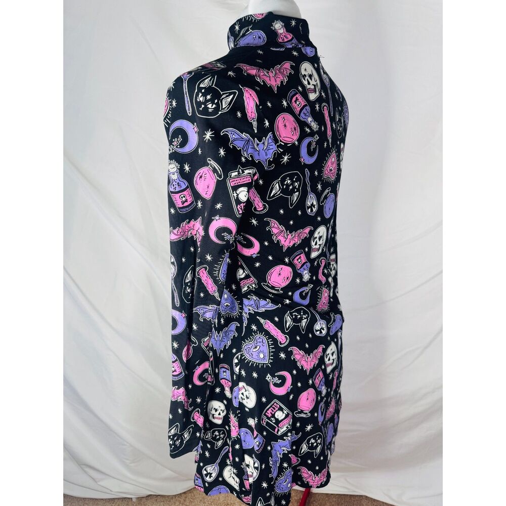 dolls kill Twisted Magic mock neck Mini Dress Pastel Cute Goth Halloween - Picture 3 of 8